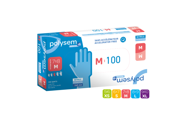 Polysem nitril onderzoekshandschoenen versnellervrij - Gn100afnp 6 - GN100AFNP56