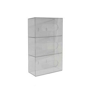Handschoenhouder transparant PET 3 mm t.b.v. 1 doos - Handschoendispenser 3vaks hygion 2 - 048.14236B