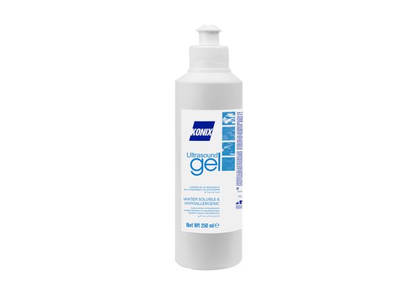 KONIX ultrasound gel helder 250 ml push-pull dop - Konix nug 250 ml push pull - NUG-0003-PP
